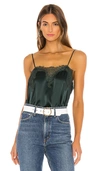 Cami Nyc The Sweetheart Charmeuse Cami In Hunter