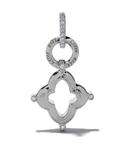 Loree Rodkin 14kt Gold Diamond Quatrefoil Pendant In Silver