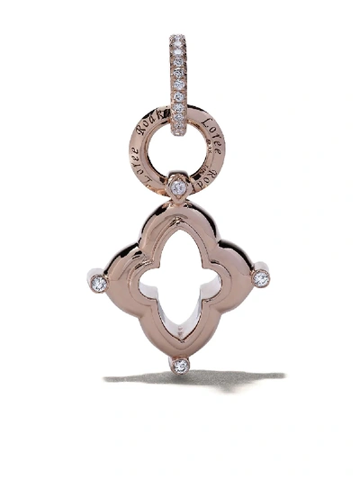 Loree Rodkin 14kt Rose Gold Diamond Quatrefoil Pendant