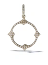 LOREE RODKIN 14KT GOLD DIAMOND OPEN GOTHIC POINT CIRCLE PENDANT