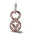 LOREE RODKIN 14KT ROSE GOLD DIAMOND QUATREFOIL PENDANT