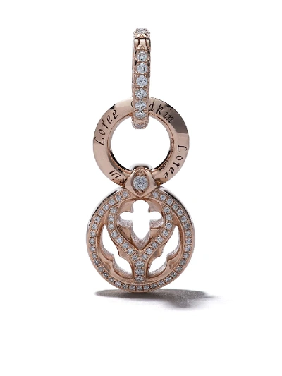 Loree Rodkin 14kt Rose Gold Diamond Quatrefoil Pendant