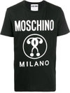 Moschino Logo Print Crew-neck T-shirt In Black