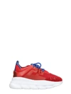 VERSACE SNEAKERS IN RED TECH/SYNTHETIC,11172951