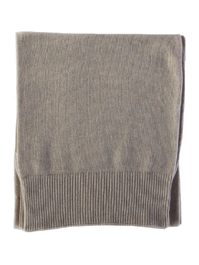 Agnona Grey Scarf In Beige