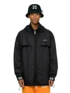 Off-white Black Windbreaker In Black White