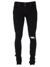 AMIRI LEOPARD HALF TRACK BROKEN DENIM BLACK,S0M01154SD