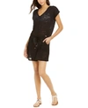 CALVIN KLEIN BURNOUT DRAWSTRING TUNIC SWIM COVER-UP, CREATED FOR MACY'S
