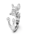 DOG FEVER FRENCH BULLDOG HUG RING IN STERLING SILVER