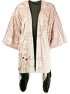 Gucci Floral Embroidered Kimono In Pink