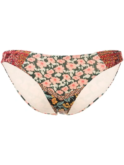 The Upside Moss Floral Bikini Bottoms In Red