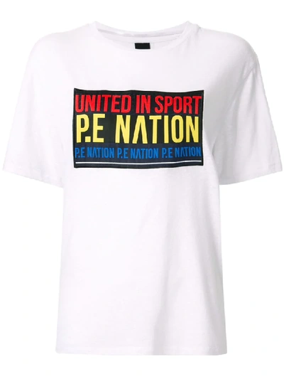 P.e Nation Extend Crew Neck T-shirt In White
