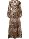 THE UPSIDE MIXED FLORAL-PRINT WRAP DRESS