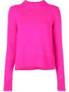 Tibi Crew Neck Jumper In Pink