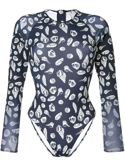 The Upside Maya Shells Paddle Suit In Blue