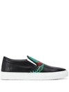 MARCELO BURLON COUNTY OF MILAN EMBROIDERED WINGS SLIP-ON trainers