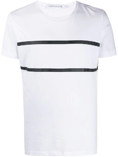 Calvin Klein Jeans Est.1978 Logo Tape Print T In White