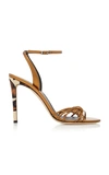 GIUSEPPE ZANOTTI YLENIA ANKLE-WRAP LEATHER SANDALS,762639