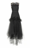 DELPOZO SEQUIN-EMBELLISHED TIERED TULLE DRESS,766376