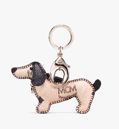 Mcm 2d Dog Charm In Beige