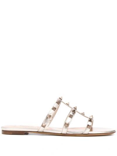 VALENTINO GARAVANI ROCKSTUD T-STRAP SANDALS