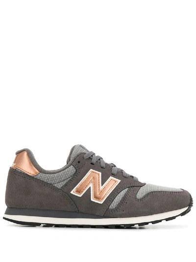 New Balance Panelled Logo Patch Trainers In Grey
