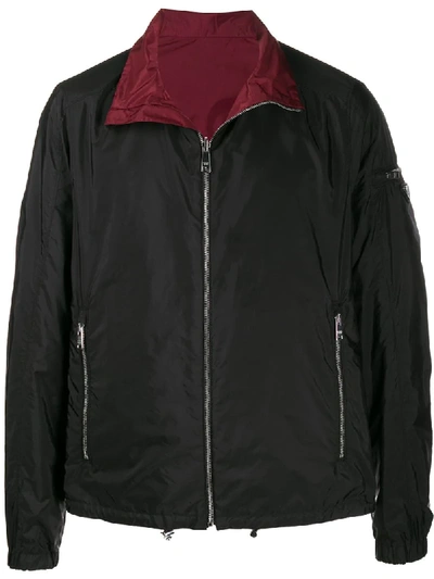 Prada Reversible Zipped Jacket In Black