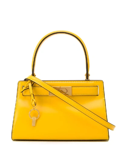 Tory Burch Mini Lee Radziwill Leather Bag - Yellow In Lemon Drop/gold