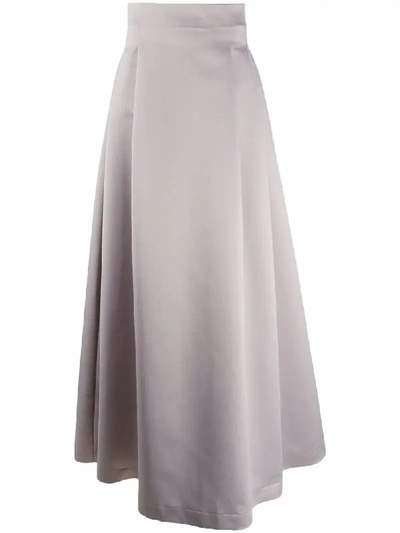 Styland Pleated Maxi Skirt In Grey