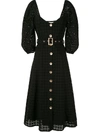 We Are Kindred Vienna Crochet Midi Dress In Black