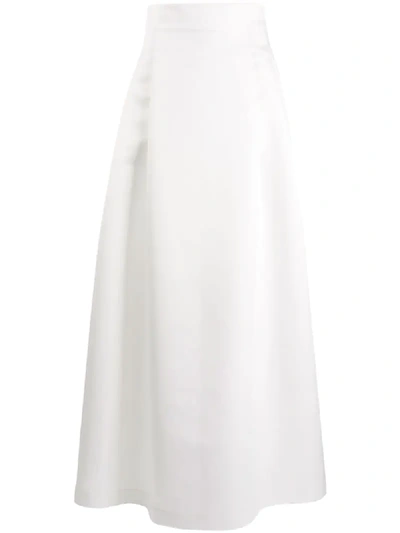 Styland Pleated Maxi Skirt In White
