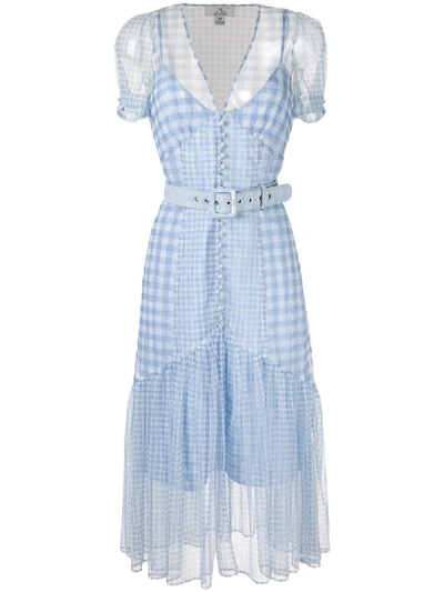 We Are Kindred Valencia Checked Dress In Blue