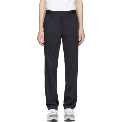 Norse Projects Navy Albin Chino Trousers In 7004 Drknav