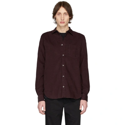 Norse Projects Burgundy Corduroy Osvald Shirt In 5024 Mulred