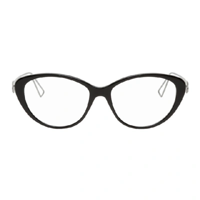 Balenciaga Metal-arms Cat-eye Acetate Glasses In Black