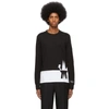 MONCLER MONCLER BLACK AND WHITE MAGLIA LONG SLEEVE T-SHIRT