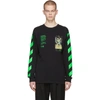 OFF-WHITE OFF-WHITE BLACK PASCAL PAINTING LONG SLEEVE T-SHIRT