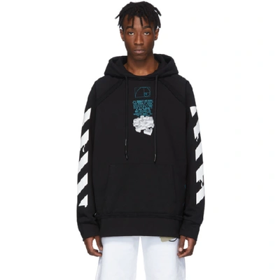 Off-white Print Dripping Paint Sweatshirt Hoodie In Black