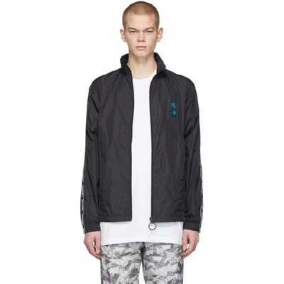 Off-white Arrow Tape Track Jacket In Black