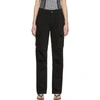 ALEXANDER WANG T BLACK TWILL CARGO TROUSERS