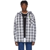OFF-WHITE OFF-WHITE WHITE CHECKED HOODED SHIRT