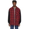 OFF-WHITE OFF-WHITE RED AND BLACK CONTRAST SLEEVE SHIRT