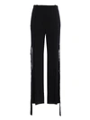 GIVENCHY LONG SILK BANDS TROUSERS