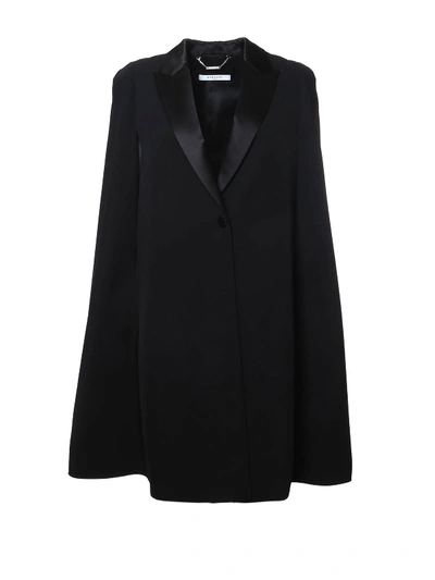Givenchy Tuxedo-style Wool Cape In Black