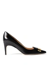 Sergio Rossi Leather Pointed-toe Pumps In Black