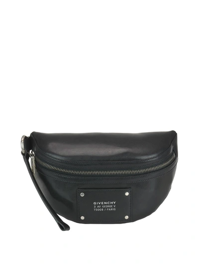 Givenchy Tag Leather Belt Bag In Black