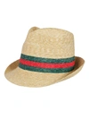 GUCCI WEB PANAMA HAT,11173237