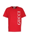 GUCCI RED COTTON JERSEY T-SHIRT,11173262