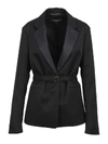 Rochas Wool Blazer In Black