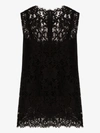 Dolce & Gabbana Cordonetto-lace Sleeveless Tank Top In Black